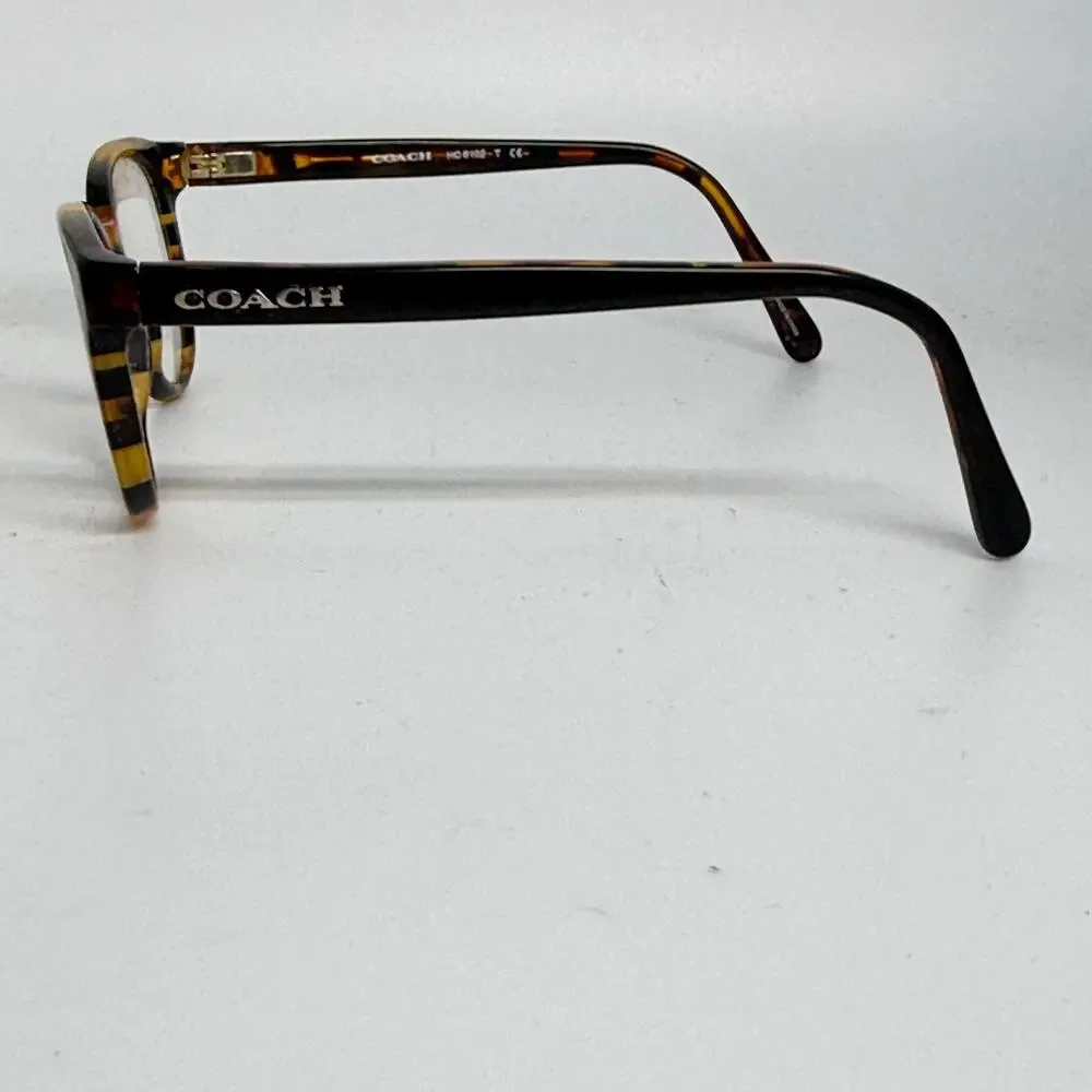 Coach CatEye Glasses HC6102 5440 Black‎ Amber Varsity Stripe 51 18 140 20081 - Picture 2 of 7